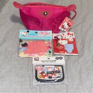 Sanrio Hello Kitty cosmetic pouch bundle